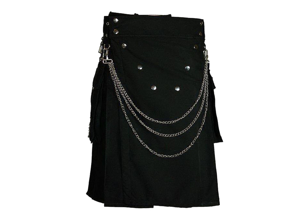 Men's Scottish Steampunk Gothic Utility Kilt Handmade Wedding Fashion Kilts For Men Boys