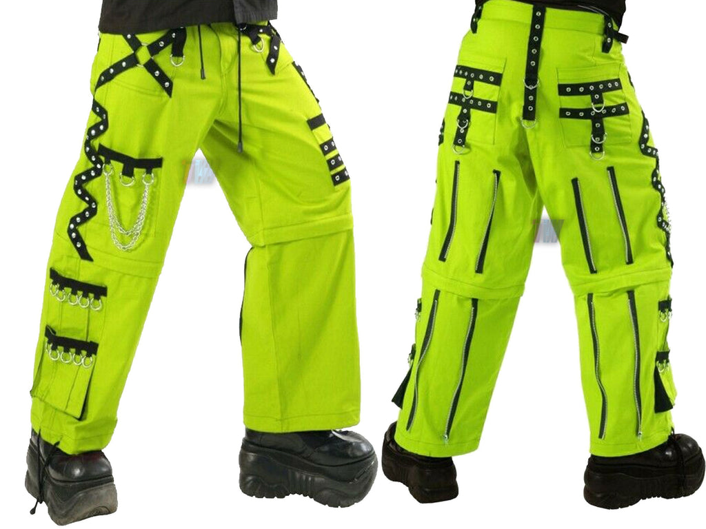 Men's Bondage Trouser Punk Rock Transformer Parrot Green Baggy Pant